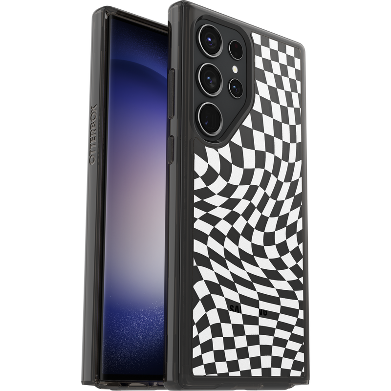 product image 1 - Galaxy S23 Ultra Case Symmetry Series Clear Black + White