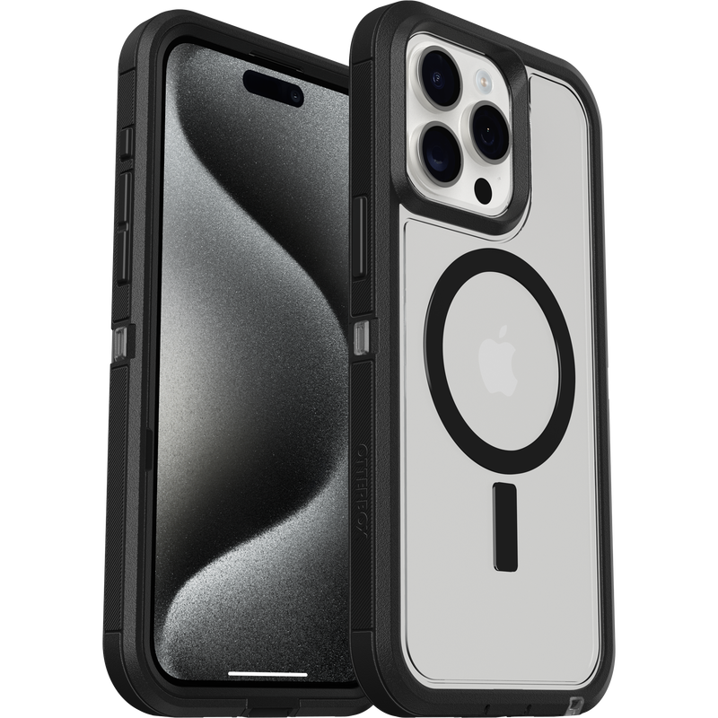 product image 1 - iPhone 15 Pro Max Case Defender Series XT Clear for MagSafe