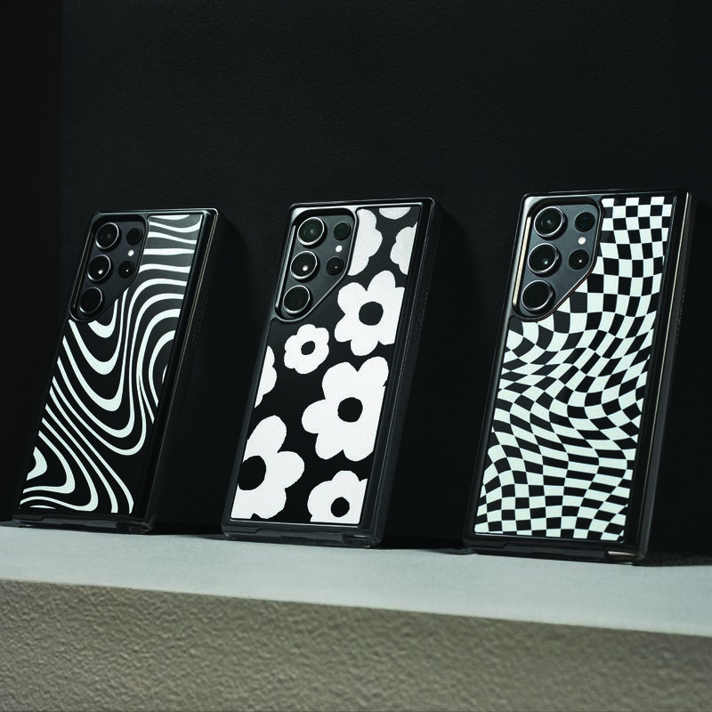 product image 3 - Galaxy S23 Ultra Case Symmetry Series Clear Black + White
