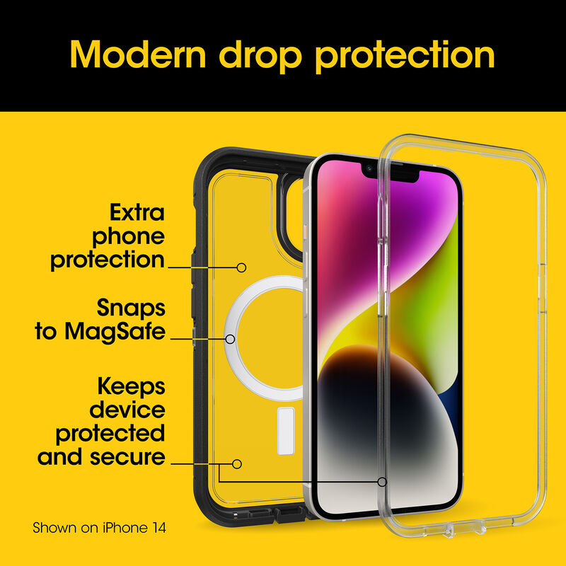 product image 4 - iPhone 15 Pro Max Case Defender Series XT Clear for MagSafe